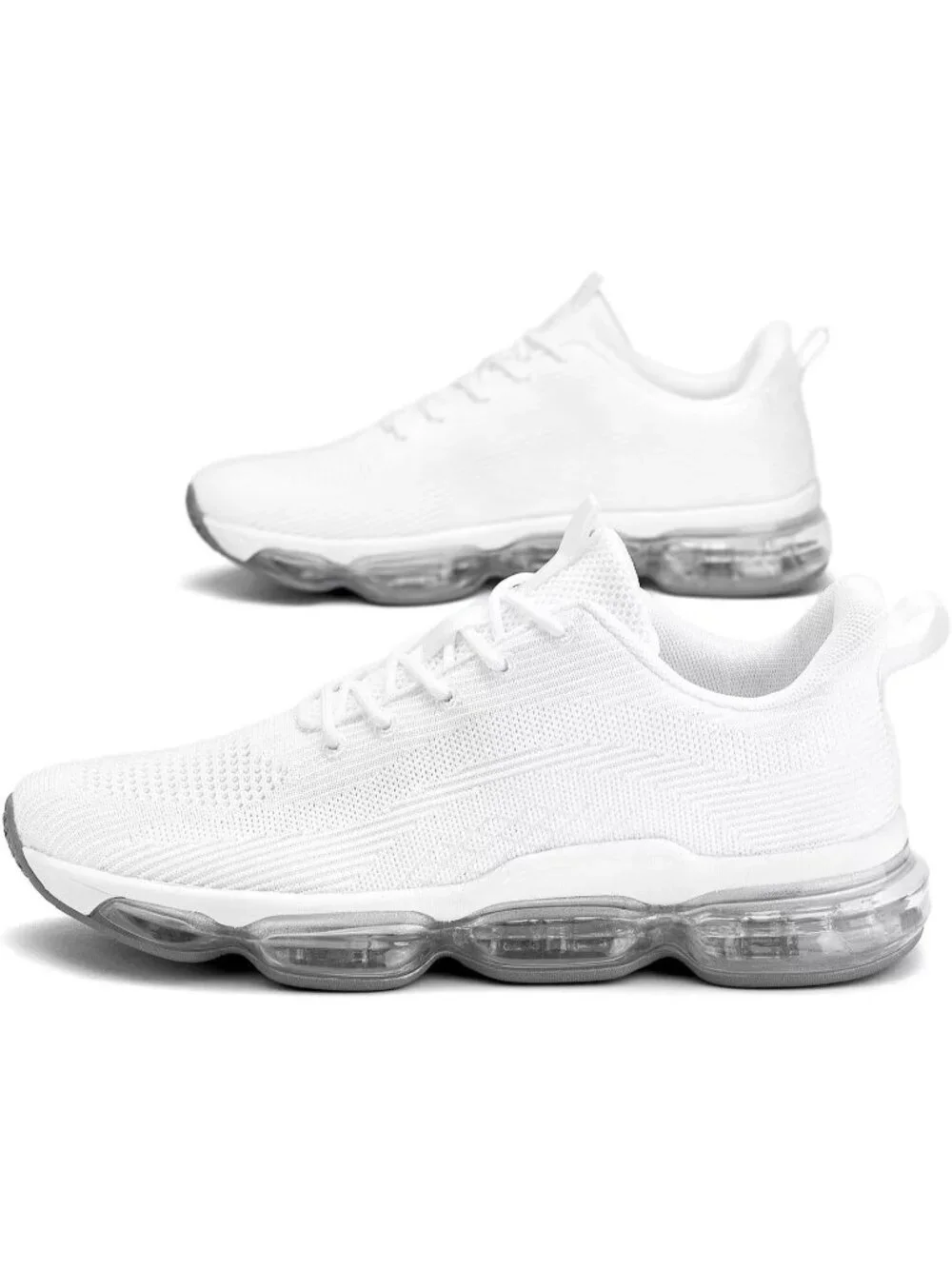 Men's White Walking Running Shoes Breathable Fashion Tennis Sneakers Casual